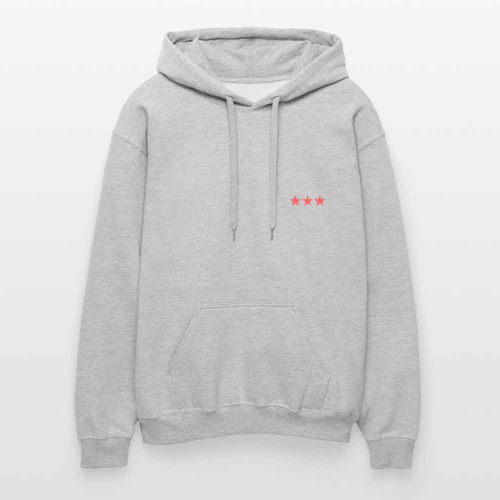 Sweat à capuche "Nope" - gris clair chiné