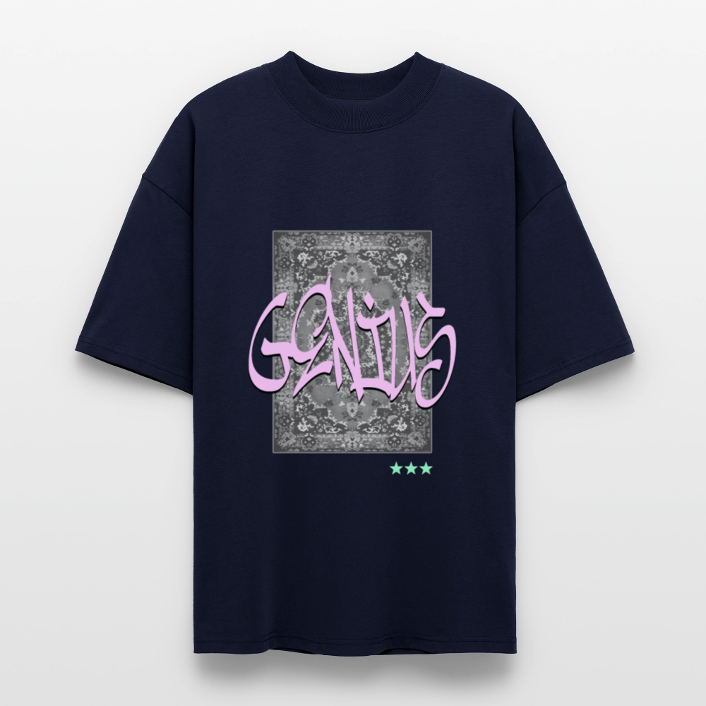 T-shirt bio "Genius" - marine