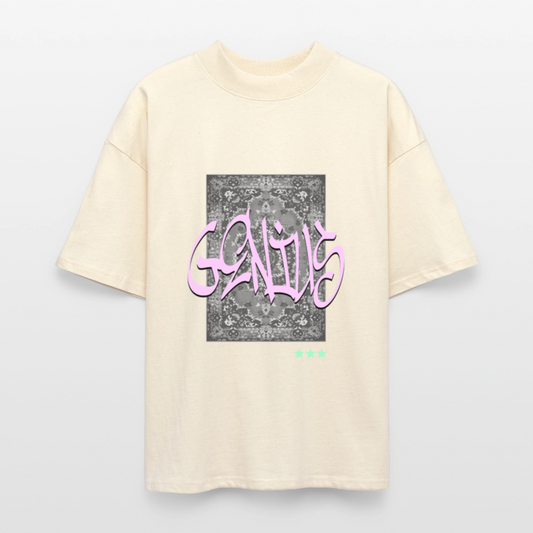 T-shirt bio "Genius" - blanc gris