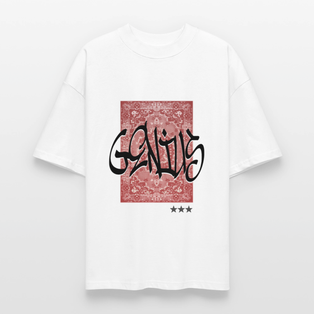 T-shirt bio "Genius" - blanc