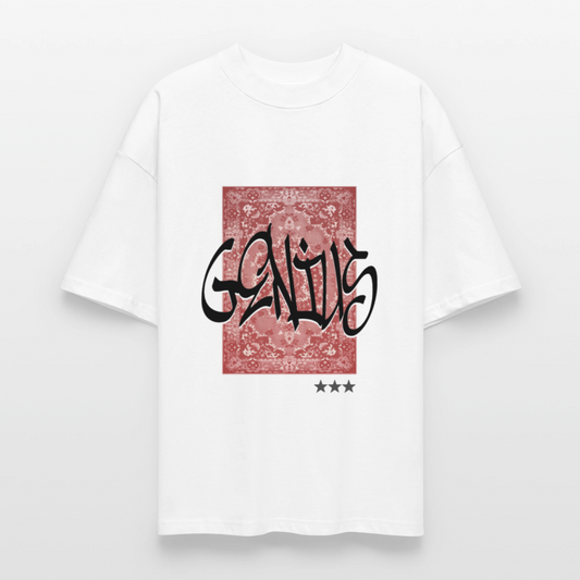 T-shirt bio "Genius" - blanc