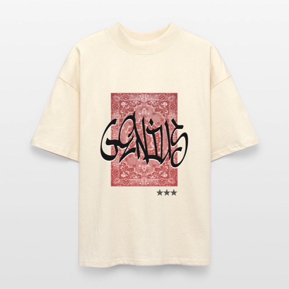 T-shirt bio "Genius" - blanc gris