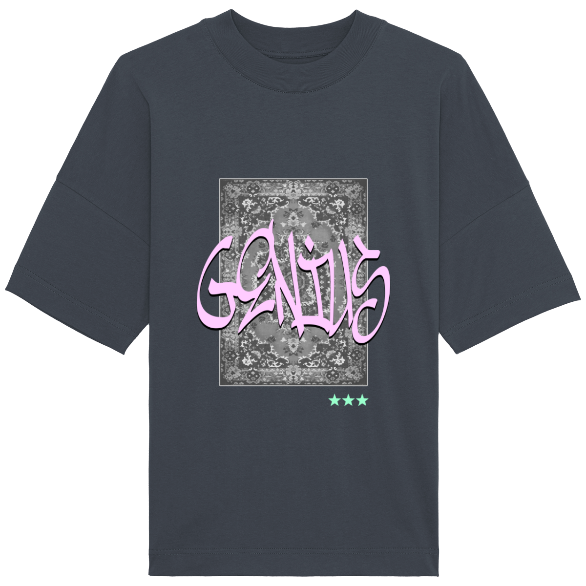 T-Shirt Oversized "Genius violet clair"