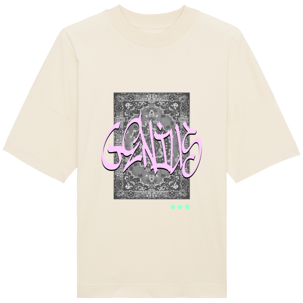 T-Shirt Oversized "Genius violet clair"