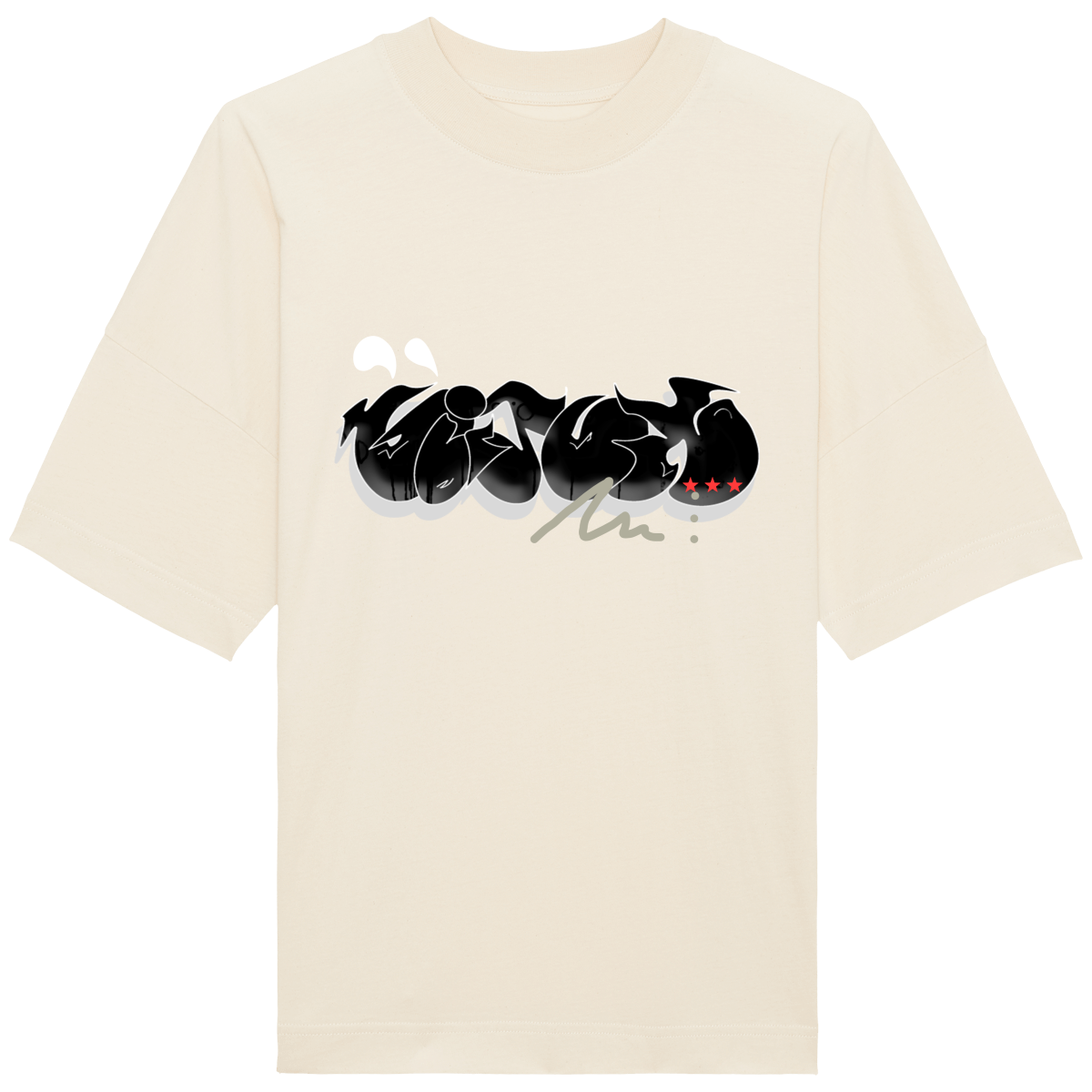 T-Shirt Oversized " Black Glitch"