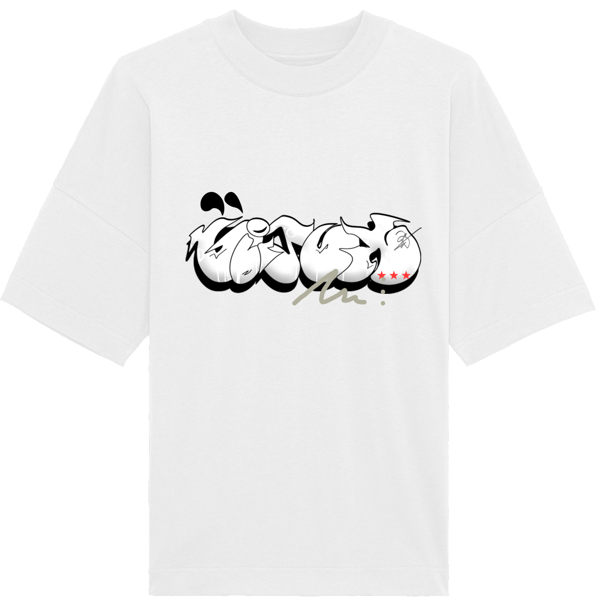 T-Shirt Oversized "White glitch"