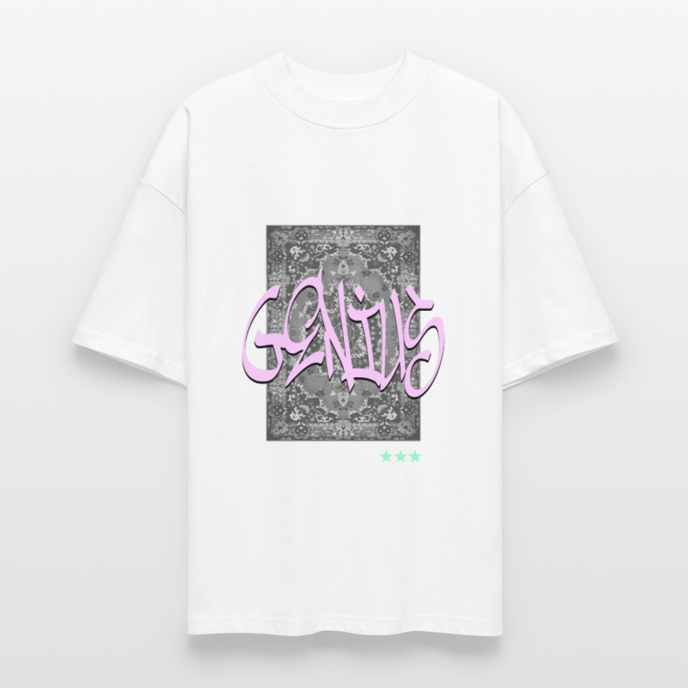 T-shirt bio "Genius" - blanc