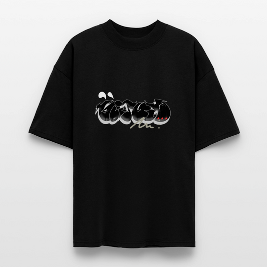 T-shirt bio "Black glitch" - noir