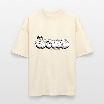 T-shirt bio "White glitch" - blanc gris