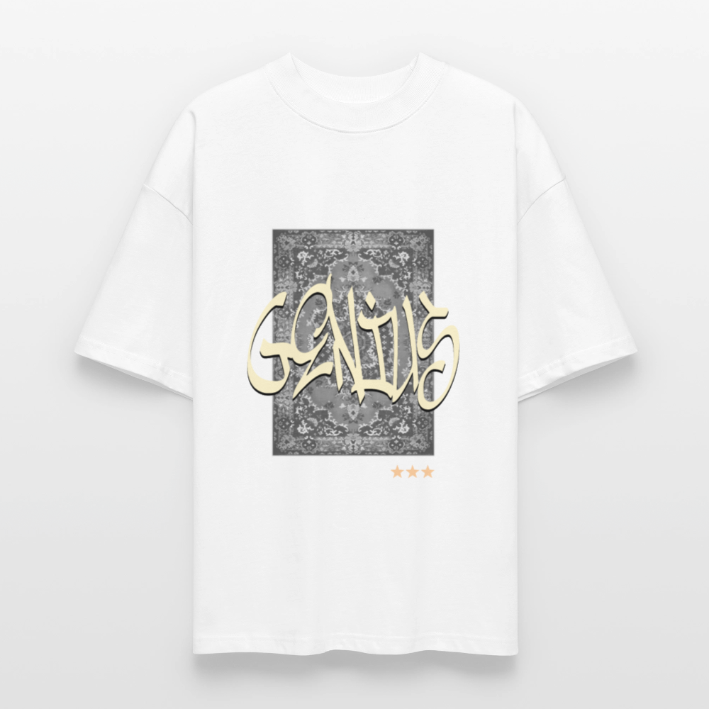 T-shirt bio "Genius" - blanc