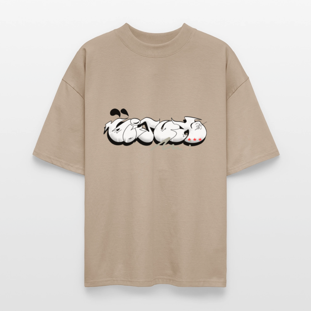 T-shirt bio "White glitch" - gris pierre