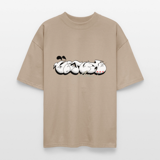 T-shirt bio "White glitch" - gris pierre