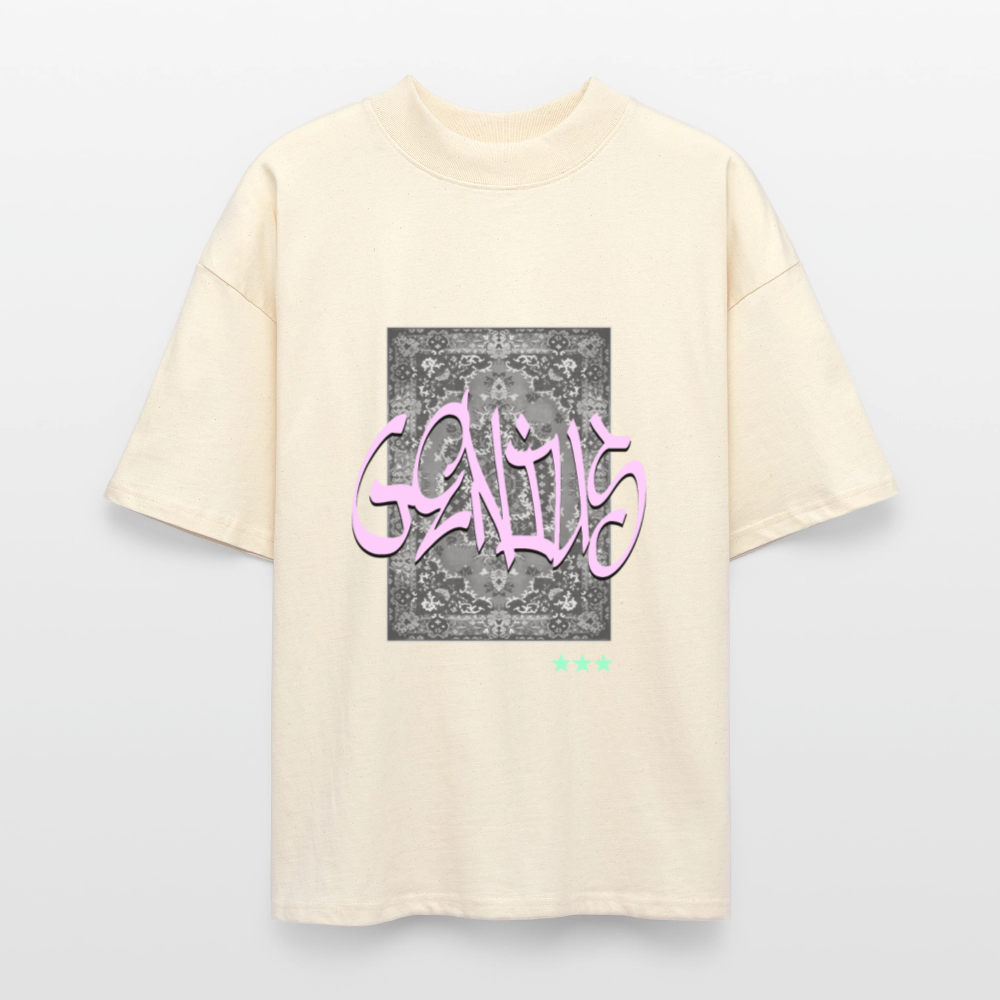 T-shirt bio "Genius" - blanc gris