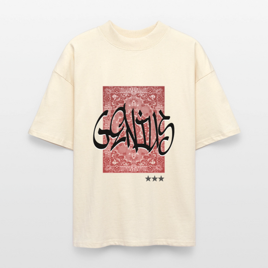 T-shirt bio "Genius" - blanc gris